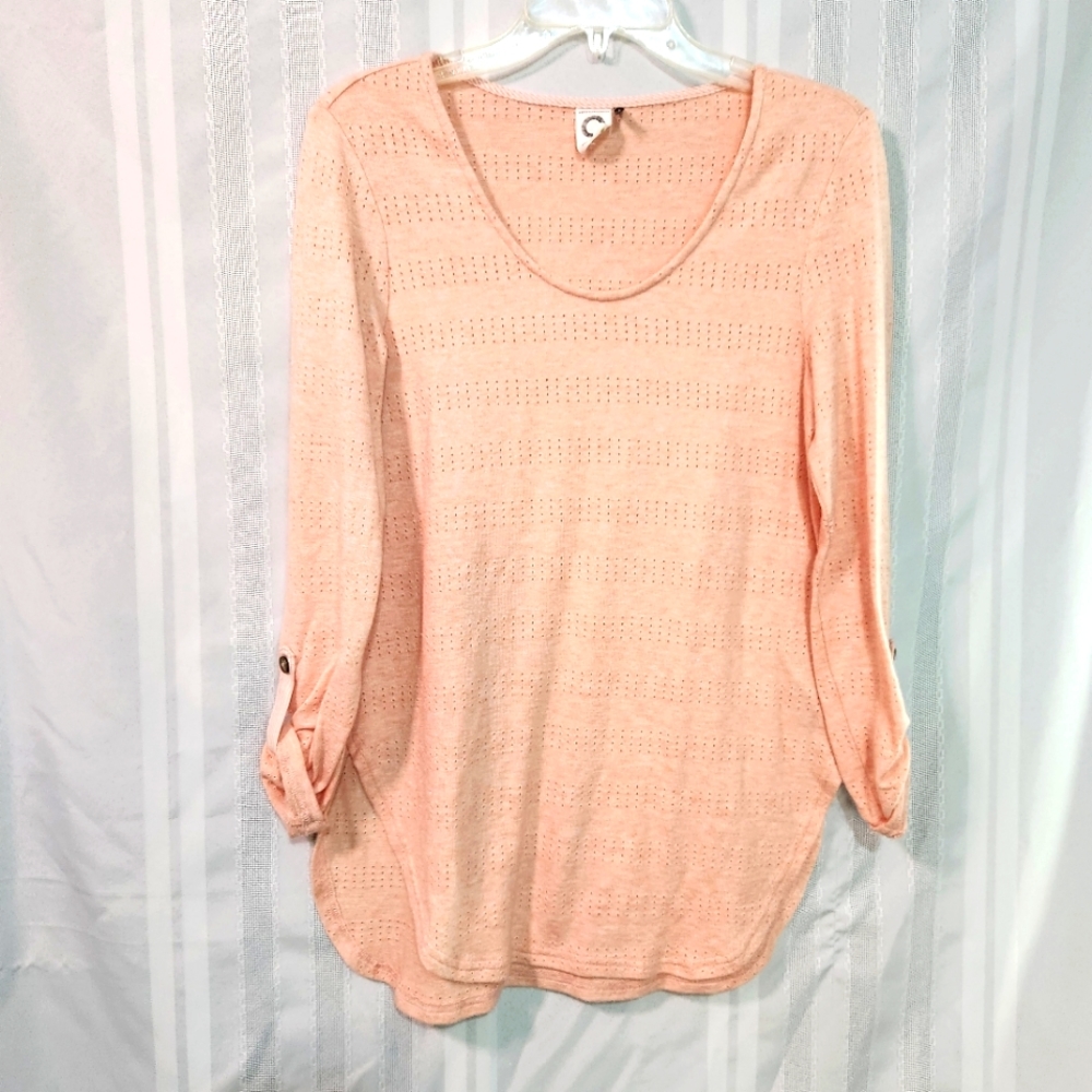 ANTHROPOLOGIE AKEMI + KIM PULLOVER PALE PINK PULLOVER SWEATER SIZE XS